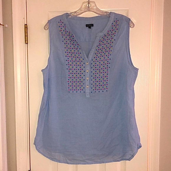 Talbots Tops - Talbots Beaded Sleeveless Blouse